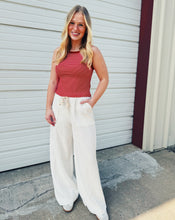Load image into Gallery viewer, SADIE &amp; SAGE: LILAH WIDE LEG PANTS WHITE
