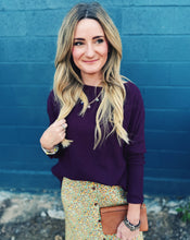 Load image into Gallery viewer, FREE PEOPLE: LATTE BLUES THERMAL - CHOCOLATE GRAPE
