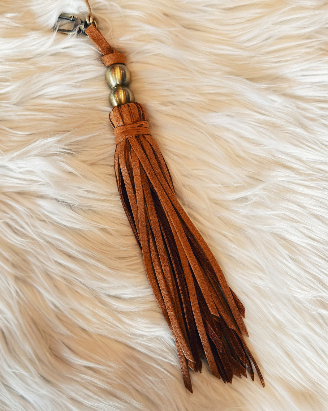 HOBO: TAMBOURINE TASSEL FOB - WHISKEY