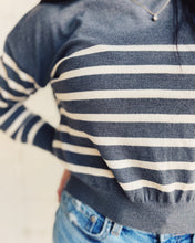 Load image into Gallery viewer, DELUC: POLLY STRIPED SWEATER - STRIPED GREY
