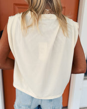 Load image into Gallery viewer, SADIE &amp; SAGE: STATUESQUE SHIRRED TANK - CREAM
