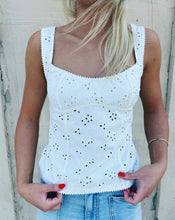 Load image into Gallery viewer, FREE PEOPLE: FULL BLOOM EYELET CAMI - IVORY
