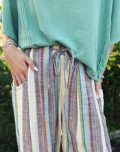 Load image into Gallery viewer, FREE PEOPLE: CHAMBERS LAID BACK STRIPED PANT - IVORY COMBO
