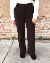 Load image into Gallery viewer, SADIE &amp; SAGE: VINEYARDS CORDUROY PANTS - DARK BROWN
