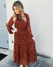 Load image into Gallery viewer, SADIE &amp; SAGE: CANDLELIGHT MOCKNECK MIDI DRESS - BURGUNDY
