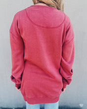 Load image into Gallery viewer, GAMEDAY SOCIAL: CARSEN RAZORBACK SWEATSHIRT - WASHED RED
