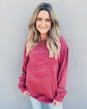 Load image into Gallery viewer, GAMEDAY SOCIAL: CARSEN RAZORBACK SWEATSHIRT - WASHED RED
