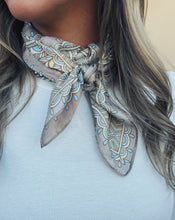 Load image into Gallery viewer, VINTAGE PAISLEY SILKY SCARF - TAUPE
