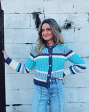 Load image into Gallery viewer, STEVE MADDEN: EVIEE CARDIGAN - BULE MULTI
