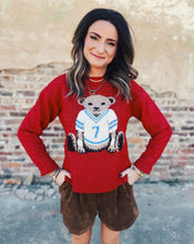 Load image into Gallery viewer, SADIE &amp; SAGE: TEDDY BEAR SWEATER - RED
