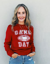 Load image into Gallery viewer, BLOCK LETTER GAME DAY SWEATER - RED
