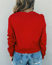 Load image into Gallery viewer, BLOCK LETTER GAME DAY SWEATER - RED
