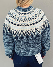 Load image into Gallery viewer, Z SUPPLY: NORTH SEA FAIRISLE CARDIGAN - BLUE VELVET HEATHER
